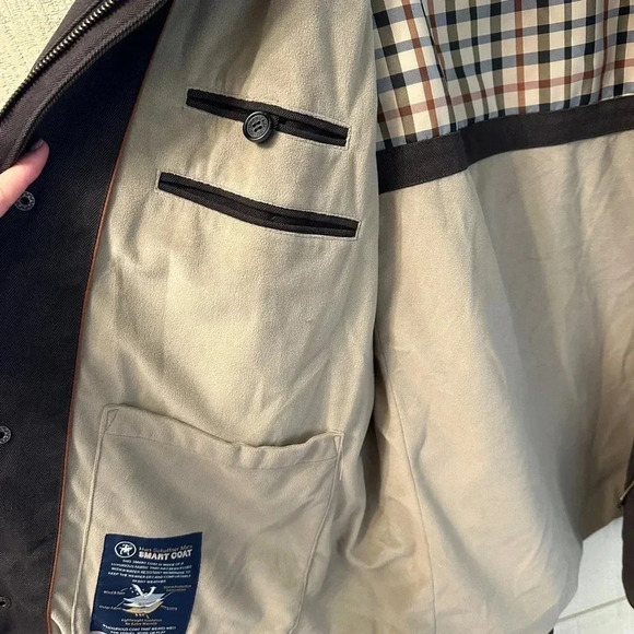 HART SCHAFFNER Marx Smart Wool Car Coat brown Size large - Picture 5 of 11